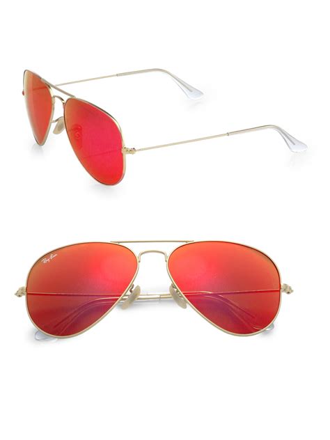 ray ban red aviator sunglasses.